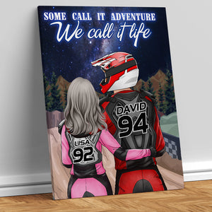 Personalized Motocross Couple Poster - Some Call It Adventure We Call It Life - Poster & Canvas - GoDuckee