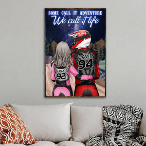 Personalized Motocross Couple Poster - Some Call It Adventure We Call It Life - Poster & Canvas - GoDuckee
