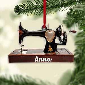 Personalized Sewing Machine Ornament, Christmas Tree Decor - Ornament - GoDuckee