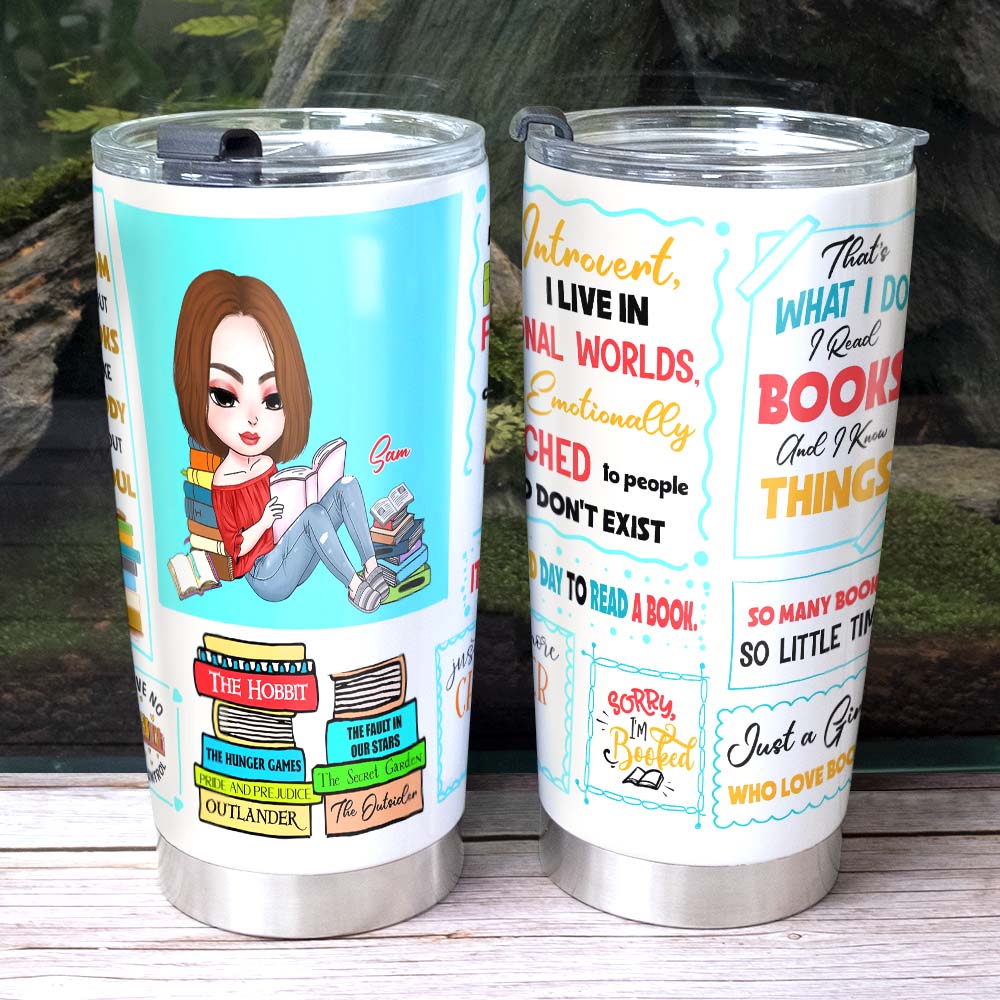 That's What I Do, Personalized Tumbler, Gift For Book Lover - GoDuckee