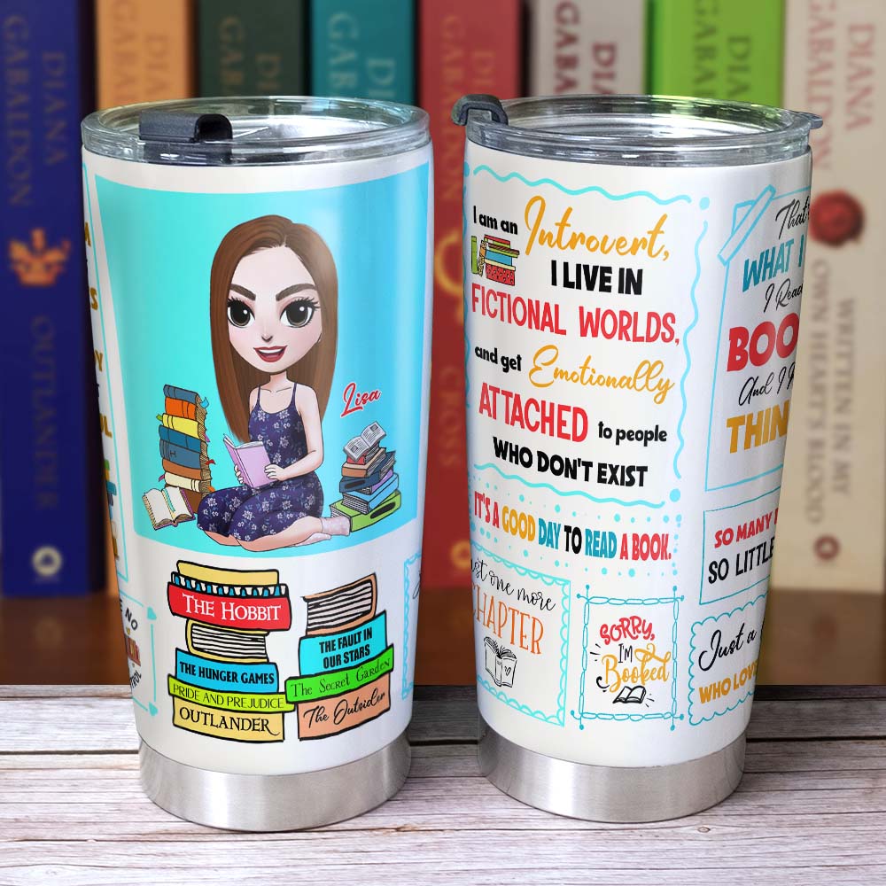 I Am An Introvert, Personalized Tumbler, Gift For book Lover - Tumbler Cup - GoDuckee