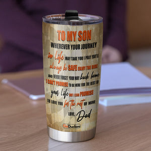 Personalized Racing Dad Tumbler Cup - I Pray You'll Always Be Safe Enjoy The Ride - Gift For Father's Day - Tumbler Cup - GoDuckee