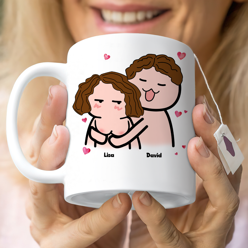 I Adore You And Love Every Part Of You- I Love Your Boobs Personalized Mug, Couple Gift - Coffee Mug - GoDuckee