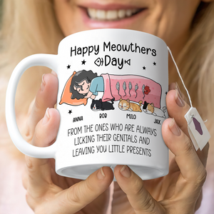 Happy Meowthers Day, Meow Lover White Mug - Coffee Mug - GoDuckee