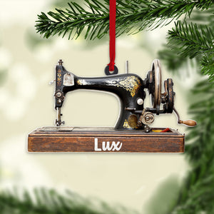 Personalized Sewing Machine Ornament, Christmas Tree Decor - Ornament - GoDuckee