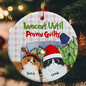 Cat Innocent Until Proven Guilty - Personalized Ornament - Ornament - GoDuckee