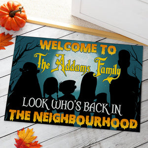 Custom Family Name Doormat - Look Who's Back In The Neighbourhood - Doormat - GoDuckee