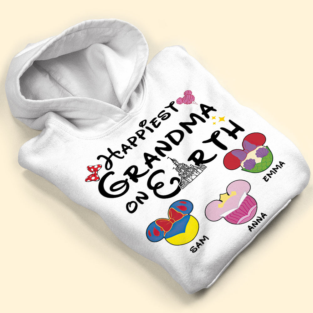 Mother Happiest Grandma On Earth Personalized Shirts - Shirts - GoDuckee