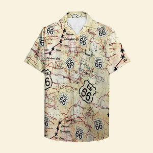 Personalized Biker Couple Hawaiian Shirt - Some Call It Adventure We Call It Life - Palm Tree Pattern - Hawaiian Shirts - GoDuckee