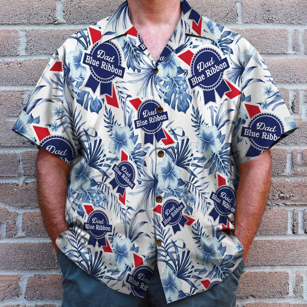 GoDuckee Custom Firefighter Logo Hawaiian Shirt, Aloha Shirt, Red Flower Pattern, Gift for Firefighter