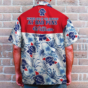 Personalized Bod Dad Hawaiian Shirt - Number One In The Country At Bad Puns - Floral Pattern - Hawaiian Shirts - GoDuckee
