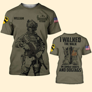 Walked The Walk, Custom Branches of the Military - Veteran Shirt, Personalized 3D Shirts - Veteran Day Gifts For Dad, Grandpa - AOP Products - GoDuckee