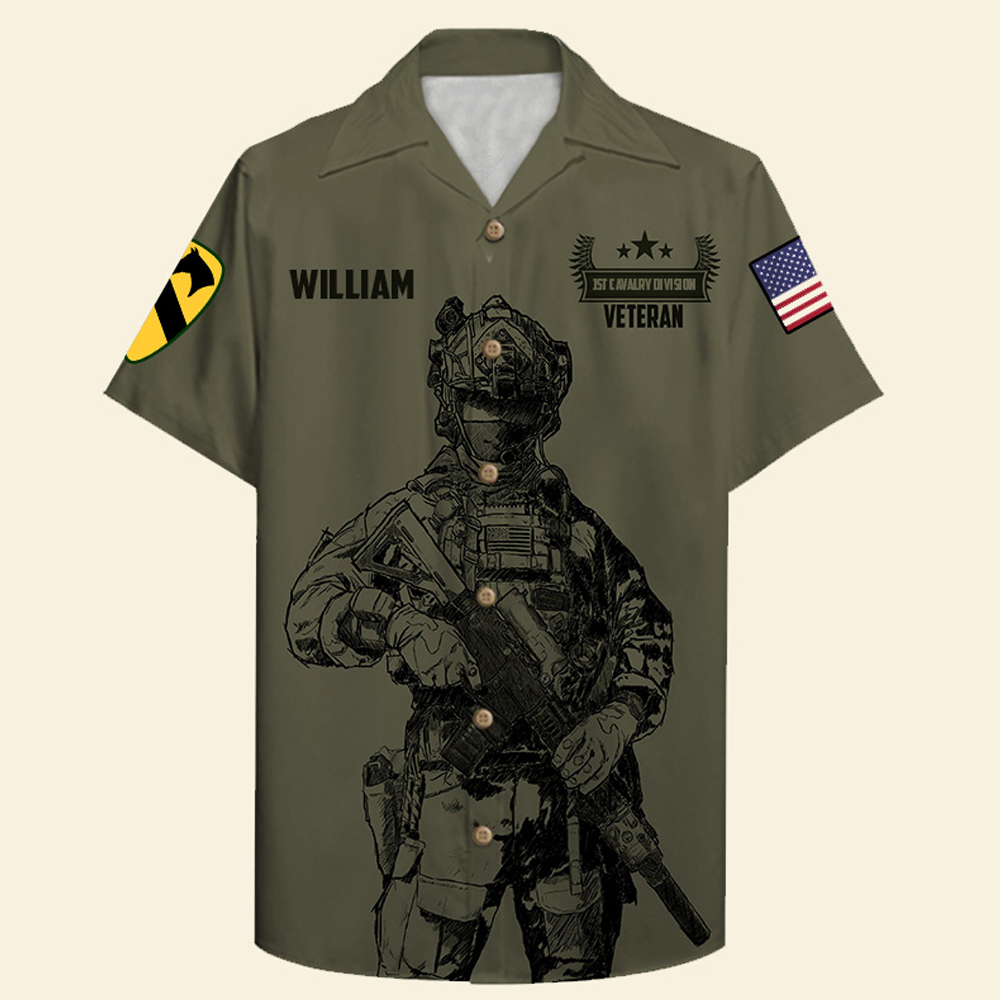 I Walked The Walk, Personalized Veteran Hawaiian Shirt and Shorts, Custom Military Unit - Hawaiian Shirts - GoDuckee