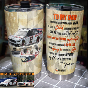 Personalized Racing Dad Tumbler Cup - I Pray You'll Always Be Safe Enjoy The Ride - Gift For Father's Day - Tumbler Cup - GoDuckee