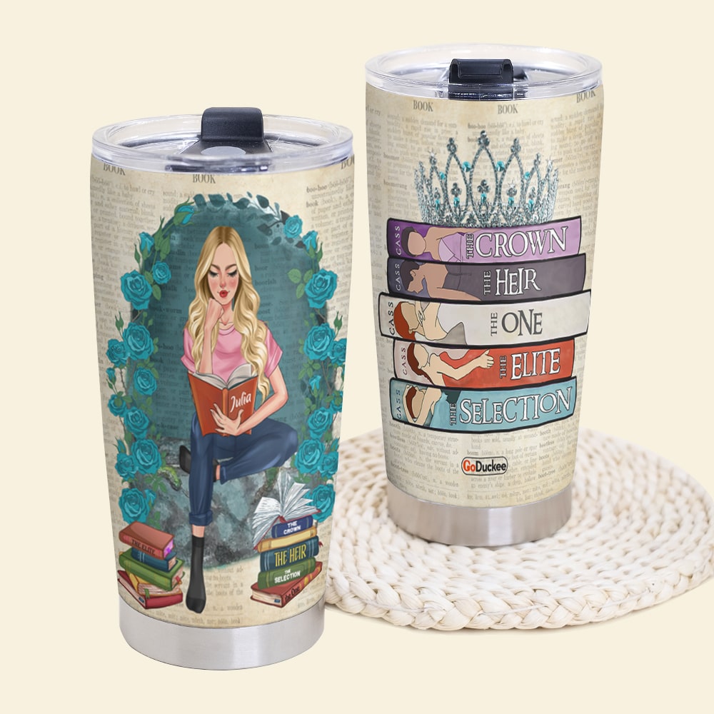 K. C. Author - The Selection, Personalized Tumbler Cup, Gift For Book Lovers - Tumbler Cup - GoDuckee
