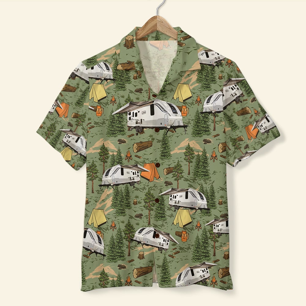 Custom Camper Car - Camping Hawaiian Shirt - Forest Theme - Hawaiian Shirts - GoDuckee