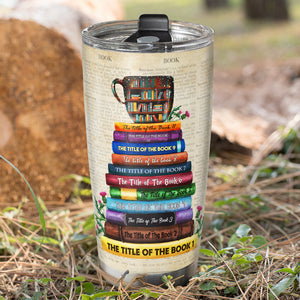 Customized Book Titles - Personalized Tumbler Cup - For Virginia Abercromby (up to 24 book titles) - Tumbler Cup - GoDuckee