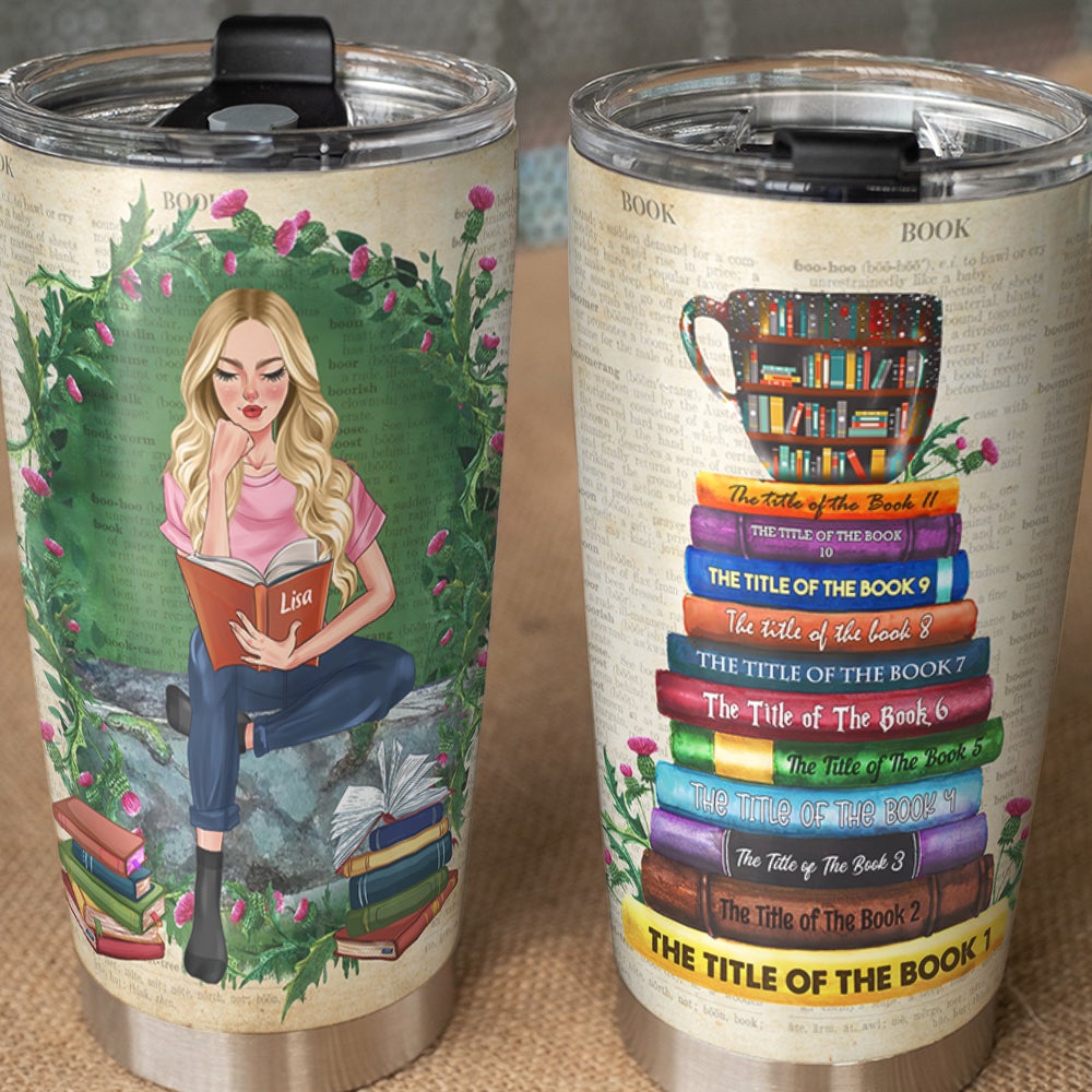 Personalized Reading Girl Tumbler Cup - Reading Book And Chill - Gift for Bookworm BOOK2104 - Tumbler Cup - GoDuckee