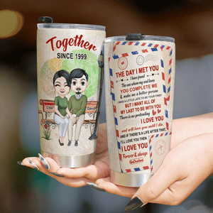 The Day I Met You, Personalized Tumbler, Gifts For Couple - Tumbler Cup - GoDuckee