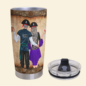 Personalized Pirate Couple Tumbler - A Pirate's Life For Us - Tumbler Cup - GoDuckee