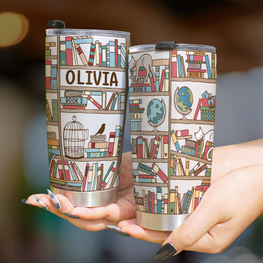 Reading Book Name, Personalized Tumbler - Tumbler Cup - GoDuckee