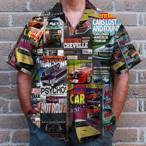 Muscle Car Magazine Hawaiian Shirt, Aloha Shirt - Hawaiian Shirts - GoDuckee