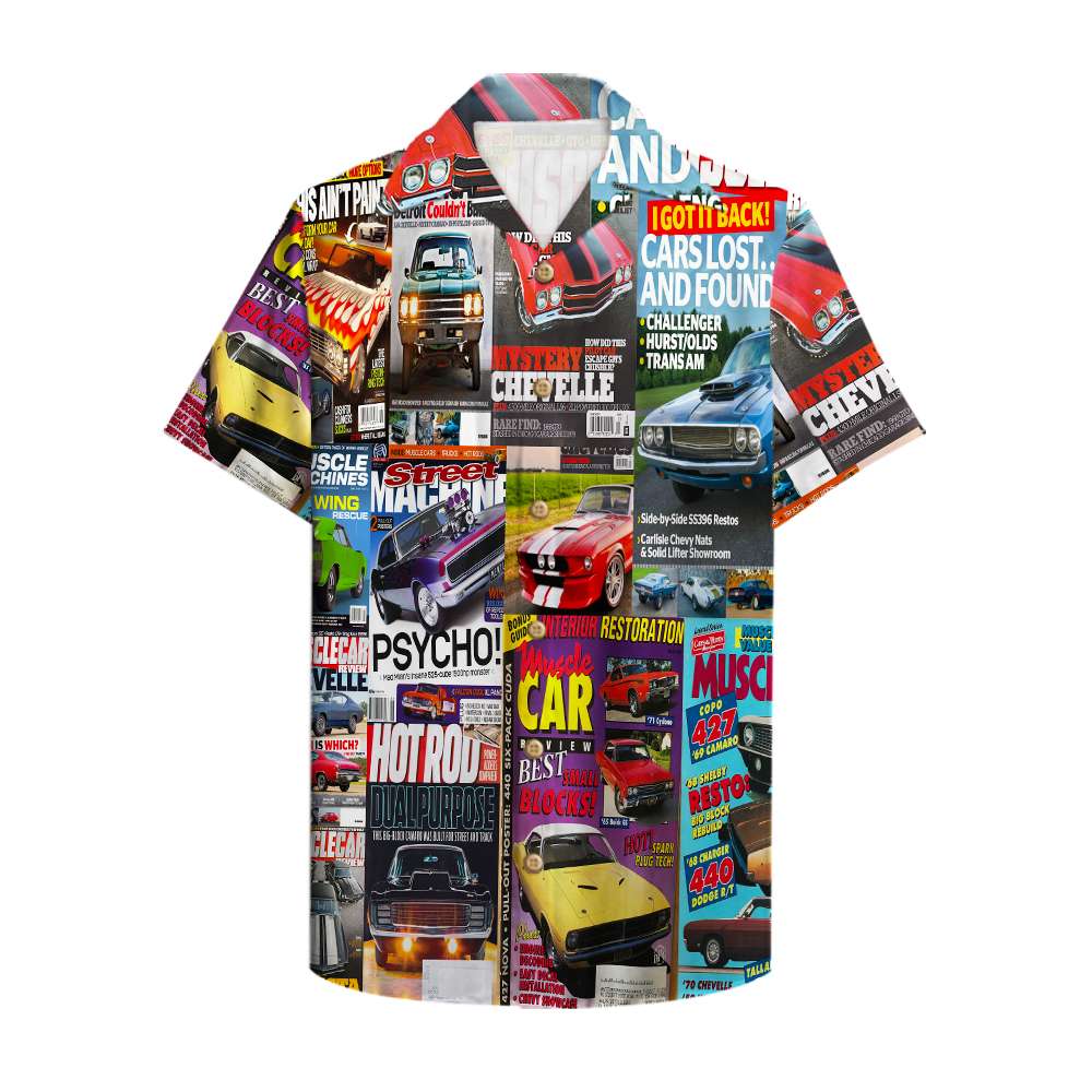Muscle Car Magazine Hawaiian Shirt, Aloha Shirt - Hawaiian Shirts - GoDuckee