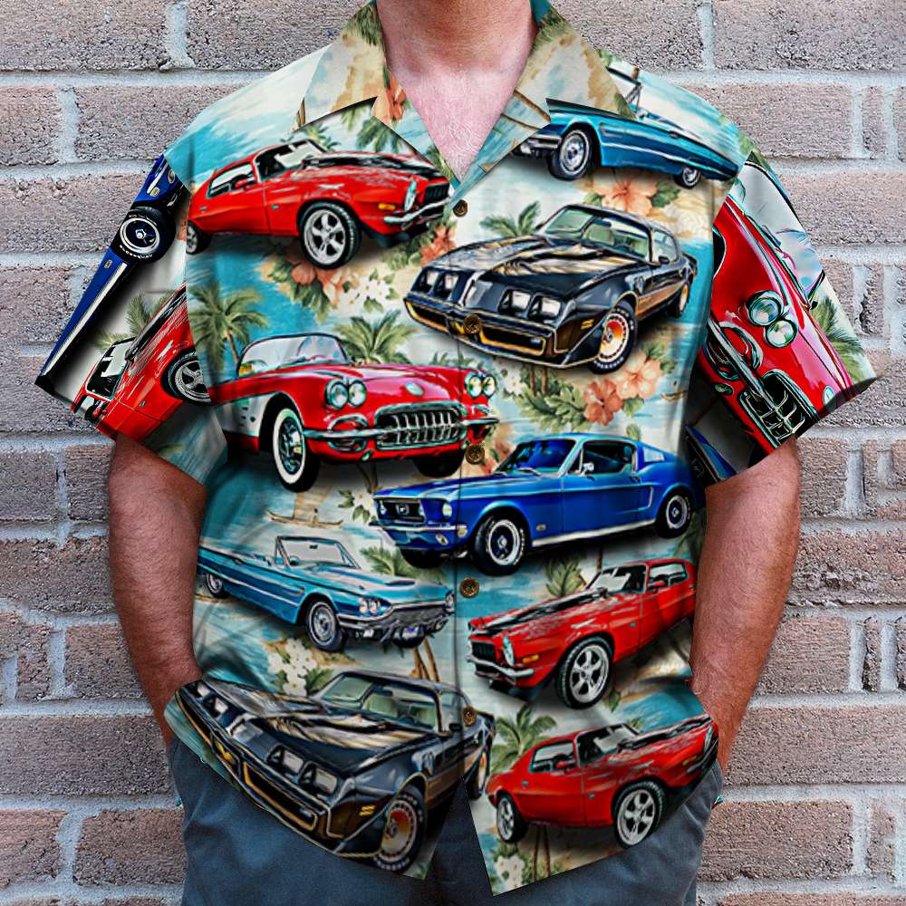 Custom Classic Car Hawaiian Shirt, Aloha Shirt, Summer Beach Pattern