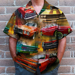Hawaiian Shirt - Muscle Car Pattern - Hawaiian Shirts - GoDuckee