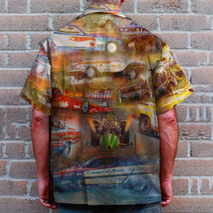 Drag Racing Hawaiian Shirt - Drag Car Pattern - Hawaiian Shirts - GoDuckee