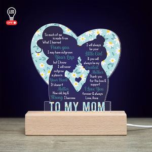 I Will Always Be Your Little Girl, Personalized 3D Led Light Wooden Base, Talking With Mom Led Night Light, Mother's Day, Birthday Gift For Mom - Led Night Light - GoDuckee