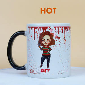 Blood Stains Are Red Ultraviolet Lights Are Blue Personalized Horror Magic Mug Gift For Her - Magic Mug - GoDuckee