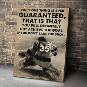 Personalized Ice Hockey Player Poster - If You Don’t Take The Shot - Poster & Canvas - GoDuckee