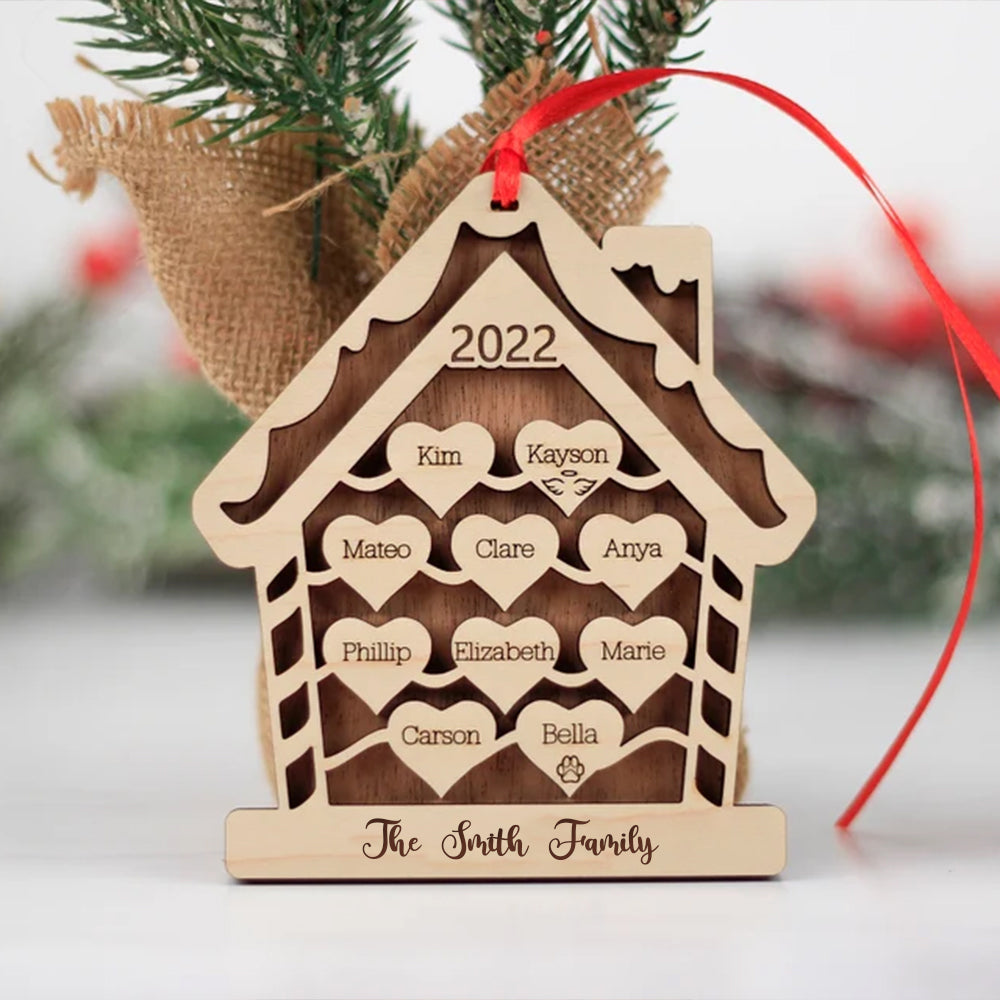 Personalized Family Ornament, Christmas Tree Decor - Ornament - GoDuckee