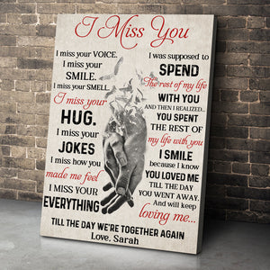 I Miss You Personalized Canvas Print, Memorial Gift - Poster & Canvas - GoDuckee