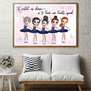 Personalized Ballerina Bestie Canvas Prints - To Watch Us Dance - Watercolor Floral Background - Poster & Canvas - GoDuckee