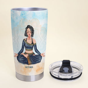 By Being Yourself You Put Something Beautiful In The World Personalized Yoga Tumbler Cup - Tumbler Cup - GoDuckee