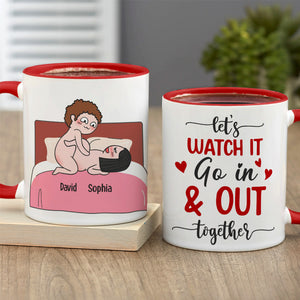 Let's Watch It Go In & Out Together - Personalized Couple Mug - Gift For Couple - Coffee Mug - GoDuckee