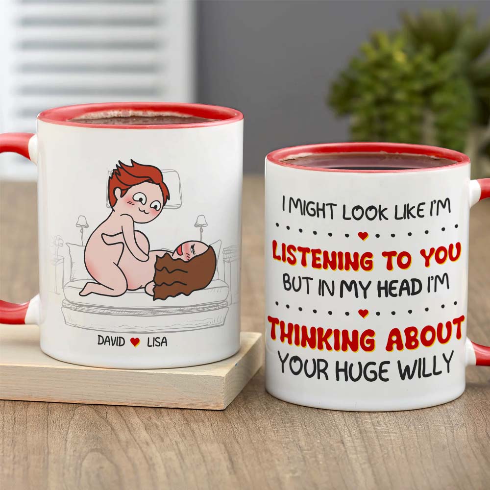 Naughty Couple Make Love, Personalized Couple Mug Gift For Couple - Coffee Mug - GoDuckee