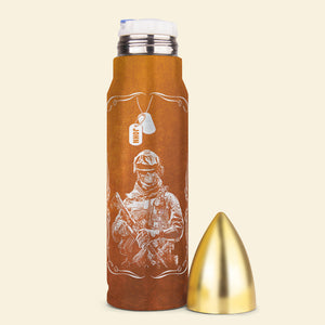 Veteran DD-214 Blood Sweat Tears - Personalized Bullet Tumbler - Water Bottles - GoDuckee