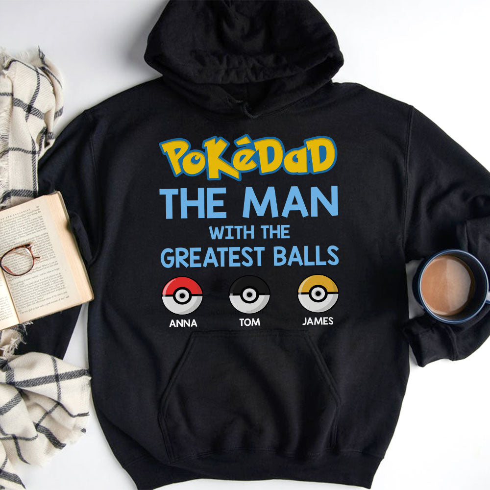 Dad The Man With The Greatest Balls Personalized Father's Day Shirt, Gift For Dad - Shirts - GoDuckee