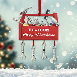 Mini Box & Wrenches Personalized Mechanic Family Ornament, Christmas Tree Decor - Ornament - GoDuckee