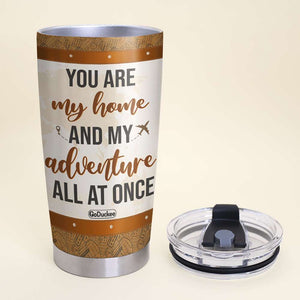 Travel Partner For Life Personalized Tumbler Cup, Couple Gift - Tumbler Cup - GoDuckee