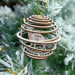 Personalized Cat 3D Dual Spiral Ornament, Christmas Tree Decor - Ornament - GoDuckee