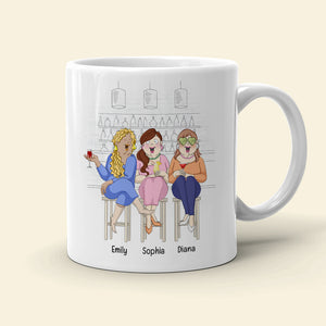 You And I Are Not Just Colleagues, Best Friend Bar Girl Chilling White Mug - Coffee Mug - GoDuckee