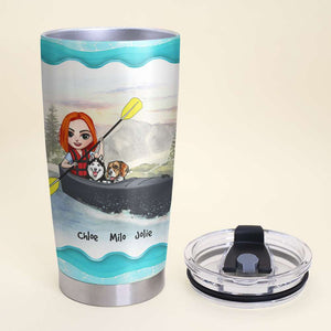 Personalized Kayaking Girl Tumbler - I Just Want To Go Kayaking - Tumbler Cup - GoDuckee