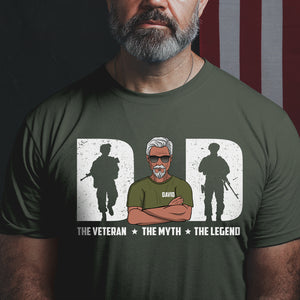 Dad The Veteran The Myth The Legend Personalized Shirts - Shirts - GoDuckee