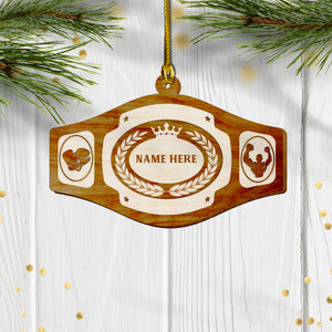 Boxing Belt Personalized Ornament Gift For Boxing Lovers - Ornament - GoDuckee