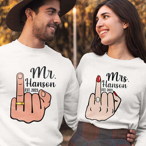 Newly Married Couple, Matching Personalized Shirts, Funny Gift For Husband, Wife - Shirts - GoDuckee