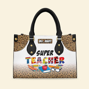 Teacher Superhero 01ntqn161222 Personalized Leather Bag - Leather Bag - GoDuckee